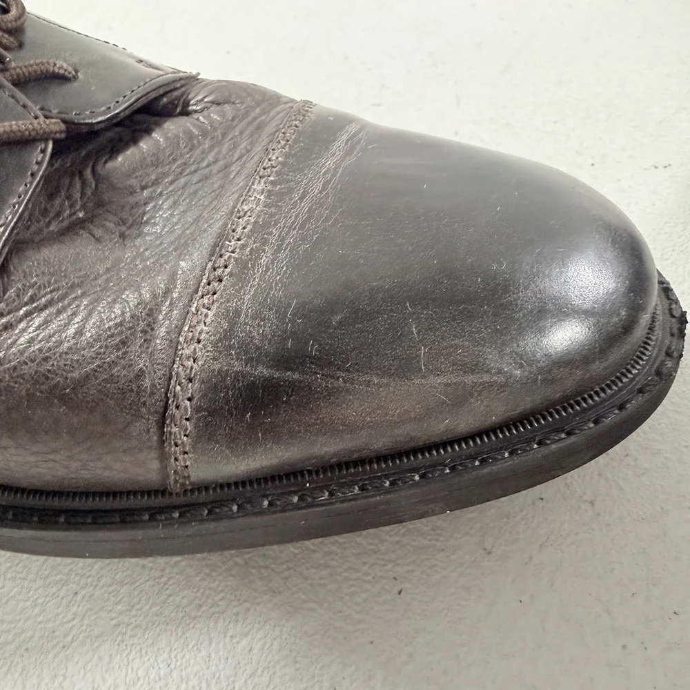 Nunn Bush Mens Dark Brown Leather‎ Lace Up Oxford Cap Toe Dress Shoes Size 11 M
